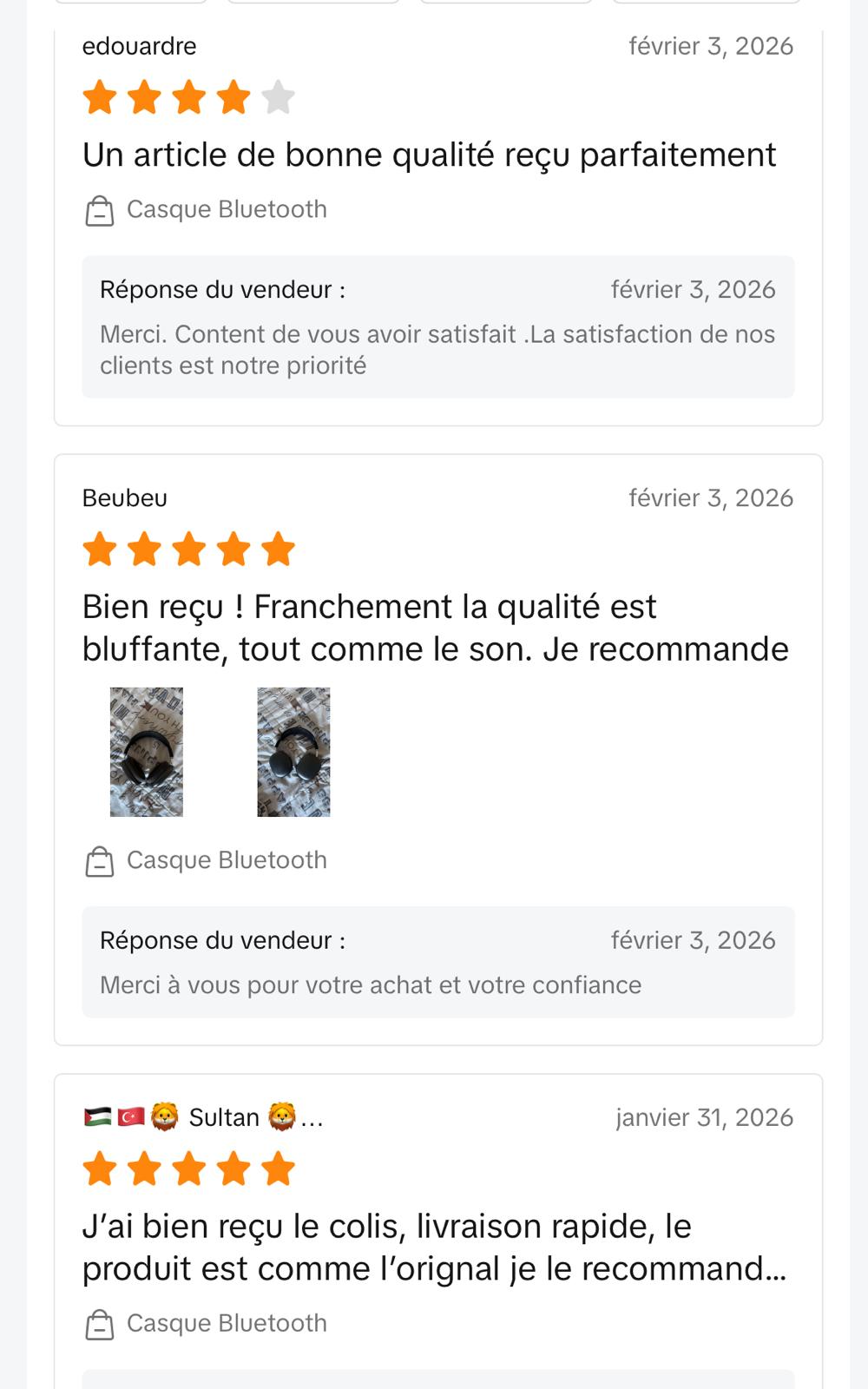 Bonne qualité !